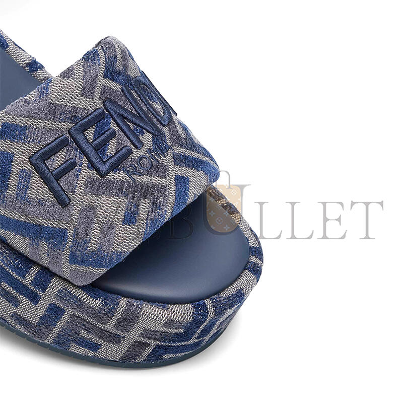 F**di sunshine ff chenille jacquard platform sandals